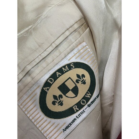 Adams Row Mens Sport Coat Size 42L Burgundy Poly Wool 2 Button Blazer Jacket - Picture 4 of 6